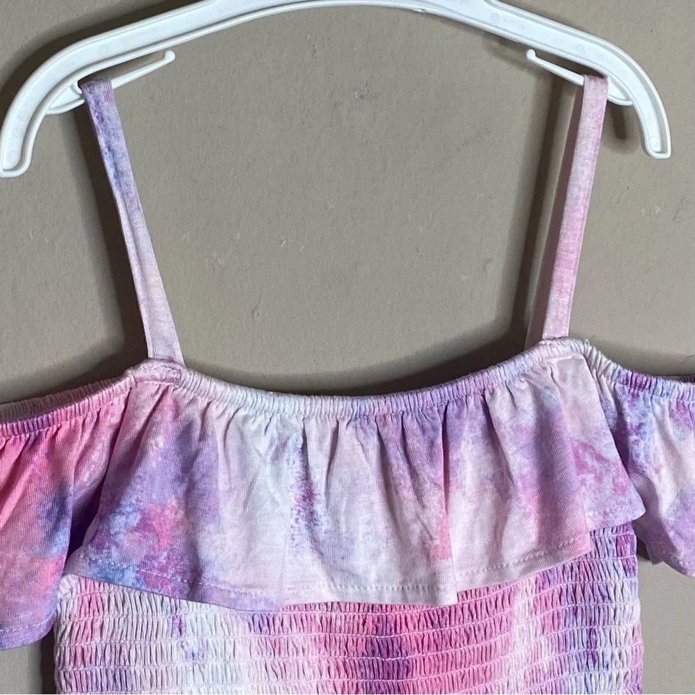 The Children’s Place Girl Dress Multicolor Open Shoulder Size 5/6 Years